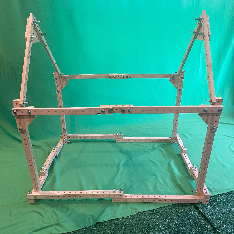 A house frame built with Building Beams